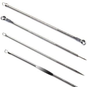 4Pc. Black head Remover Set stainless Steel premium gift set with holder